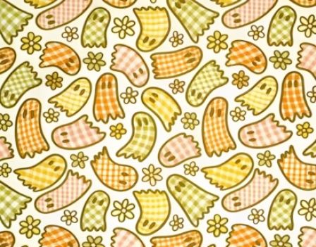 Gingham Ghosts dog collar #4